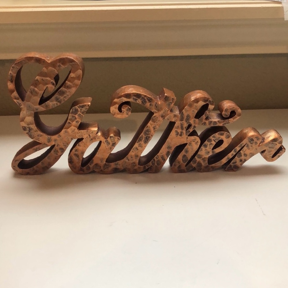 Fall Holiday Decor Gather Brown Mantle Tabletop Farmhouse Thanksgiving Decor - Picture 2 of 11